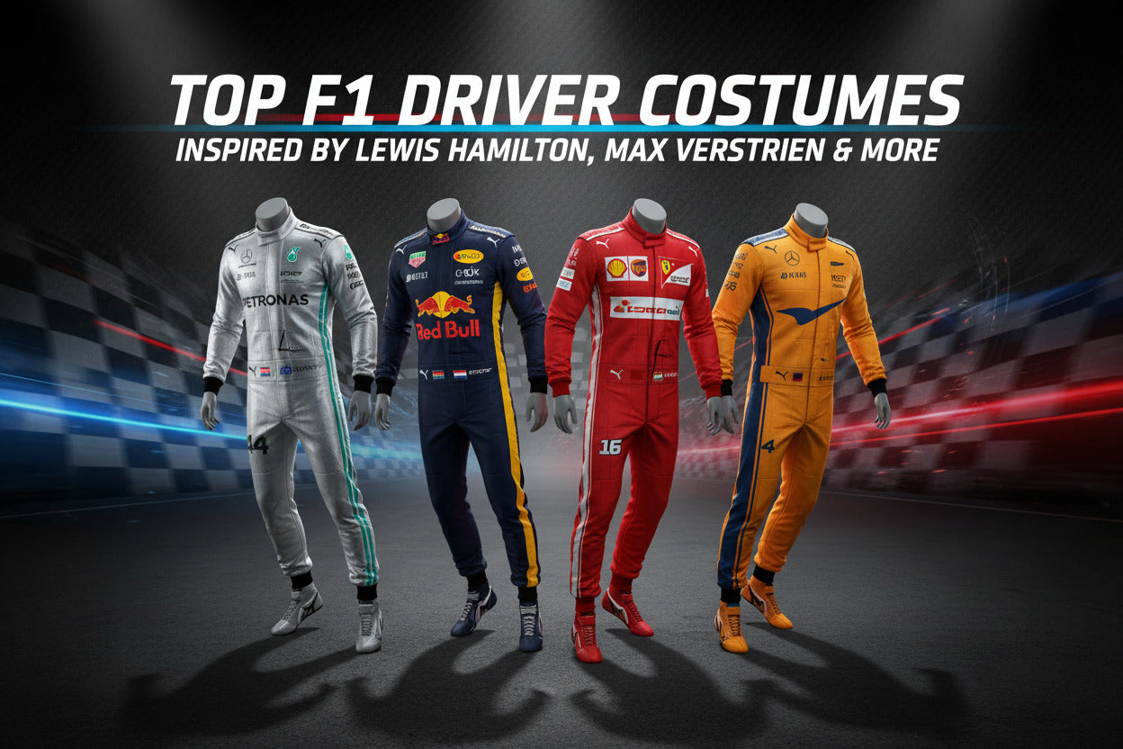 Top F1 Driver Costumes Inspired by Lewis Hamilton, Max Verstappen & More