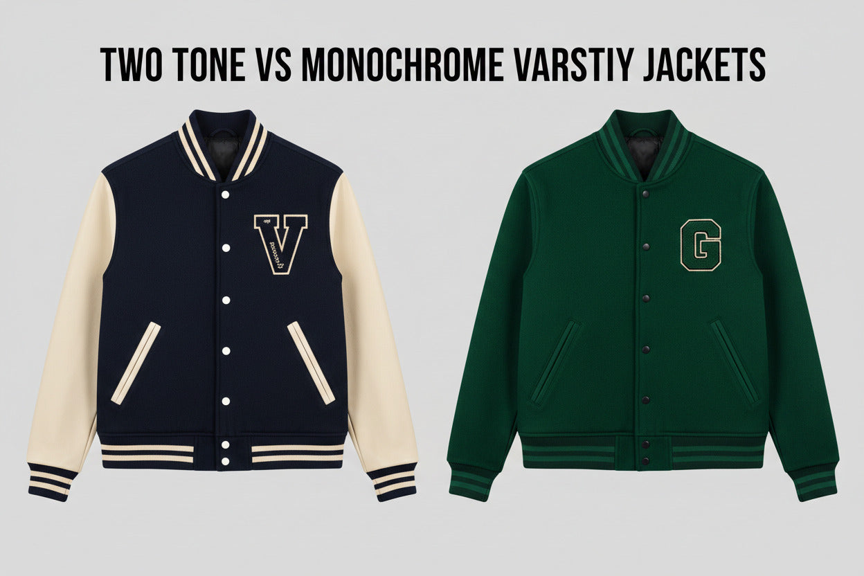 Two Tone vs Monochrome Varsity Jackets Which One's Right for You