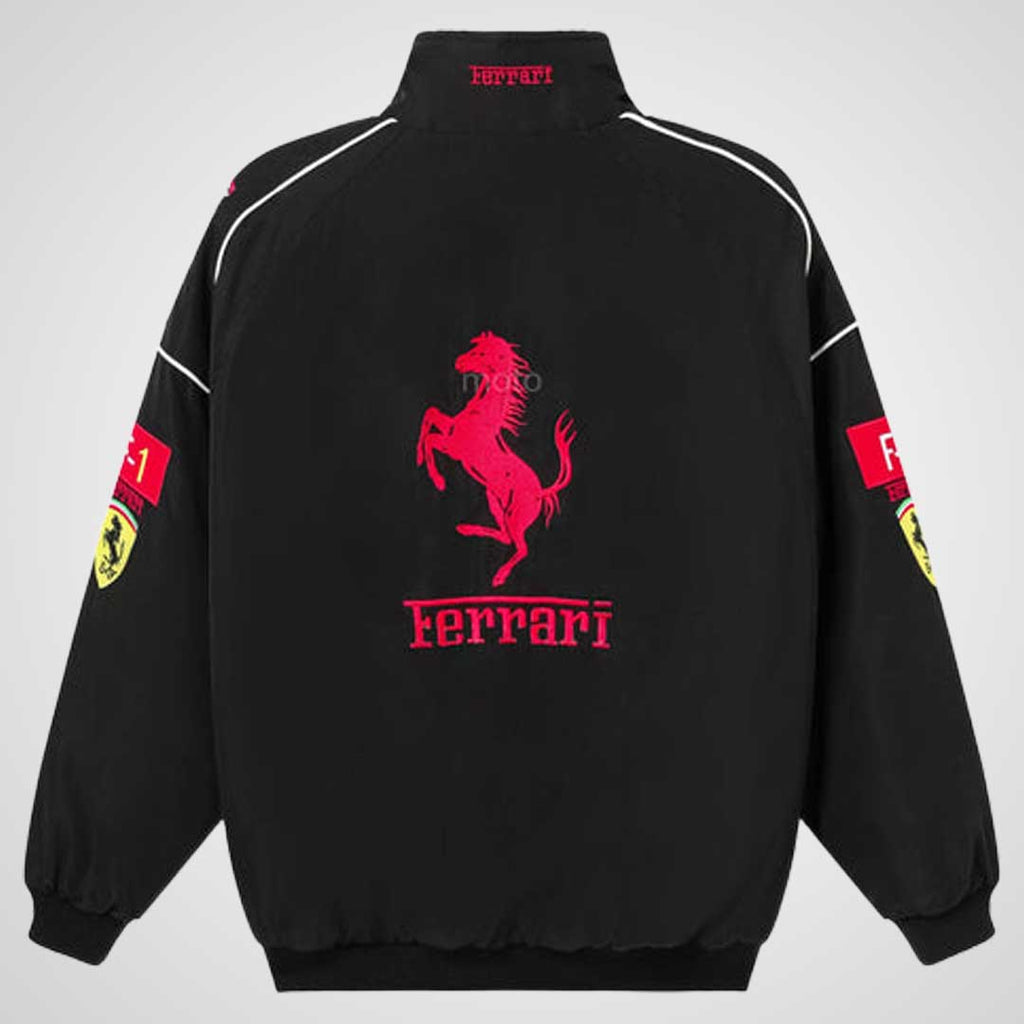 Black Vintage Motorsport Racing Jacket