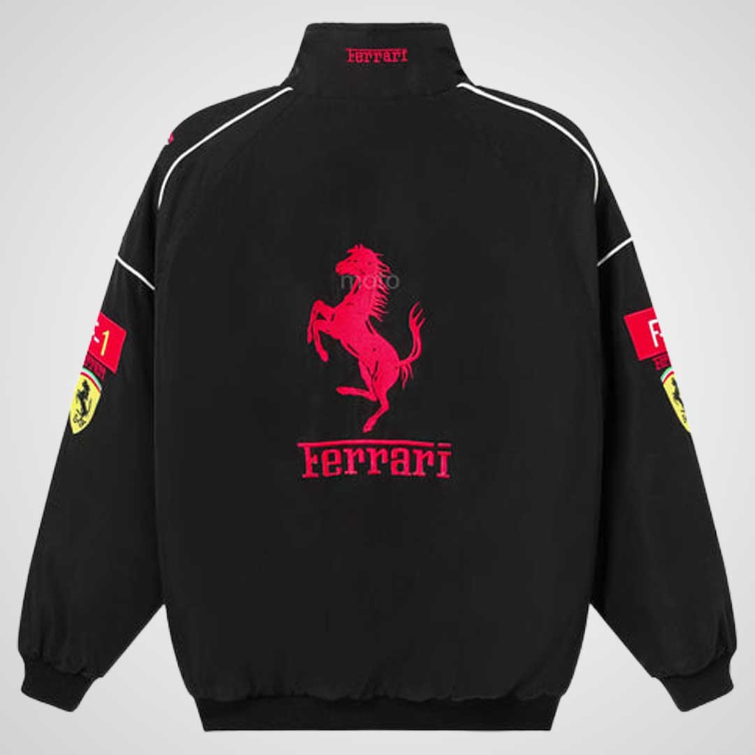 Black Vintage Motorsport Racing Jacket