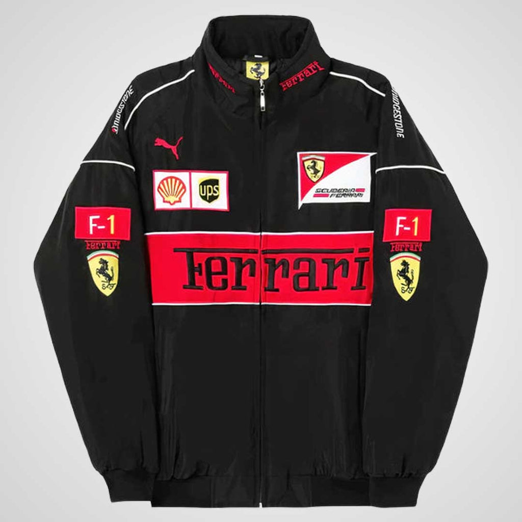 Black Vintage Motorsport Racing Jacket