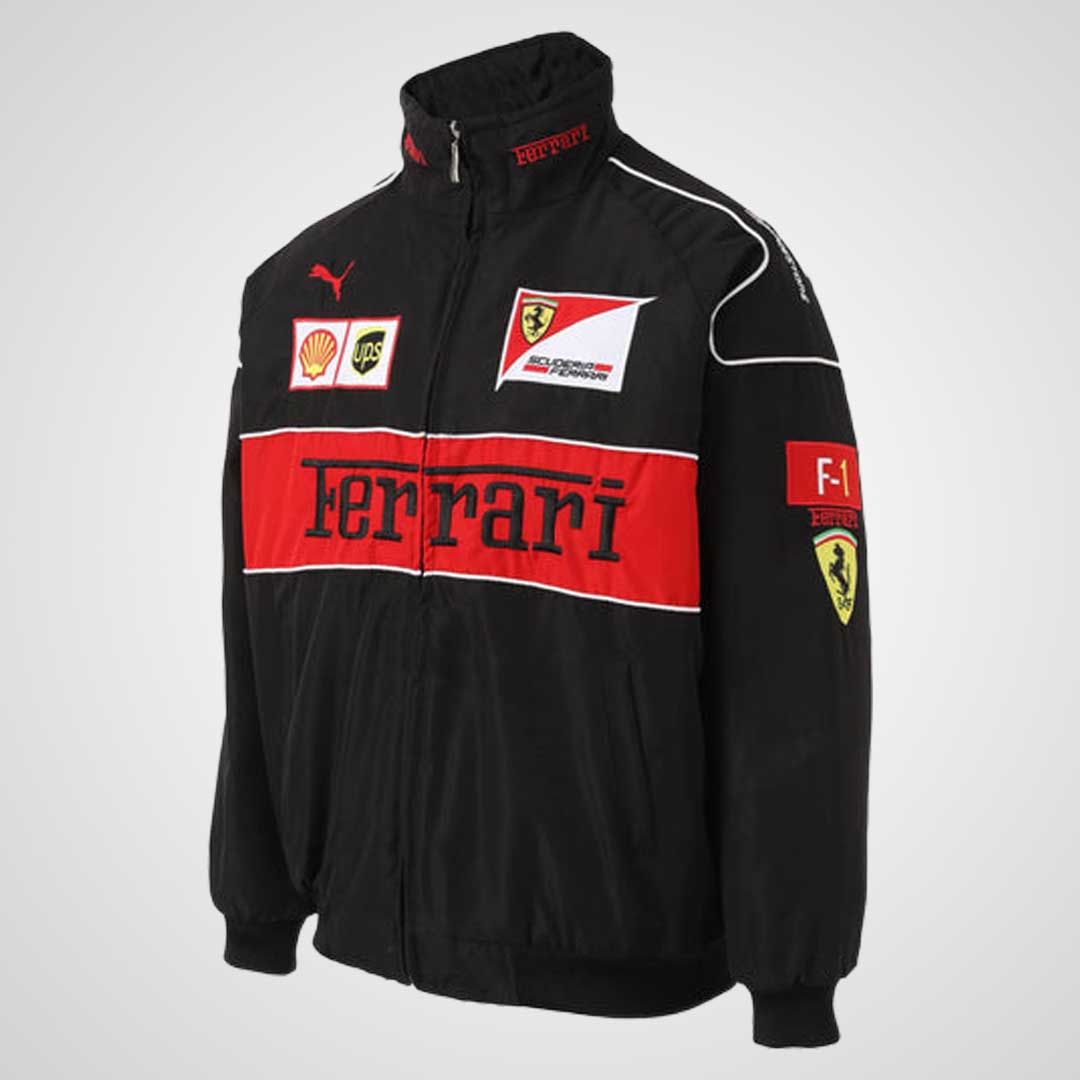 Black Vintage Motorsport Racing Jacket