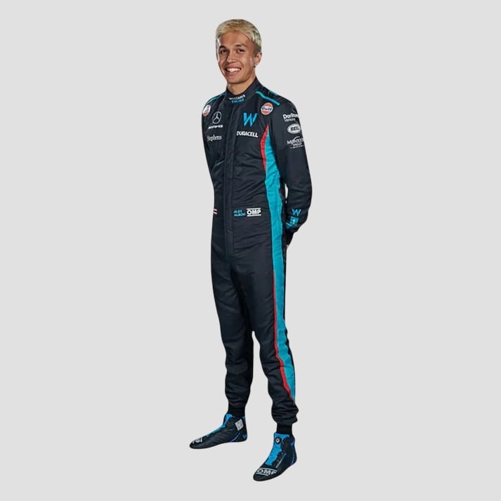 Black & Blue Performance Racing Suit Inspired by Pro Driver Style