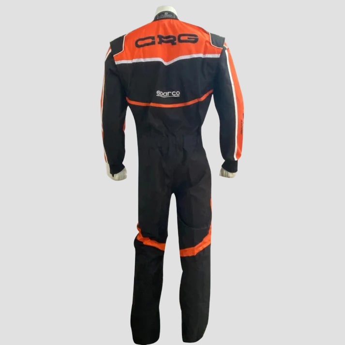 Black & Orange Pro Kart Racing Suit
