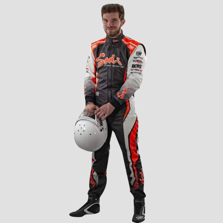Black & Orange Pro Kart Racing Suit