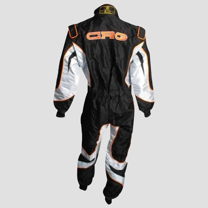 Black & White Pro Kart Racing Suit
