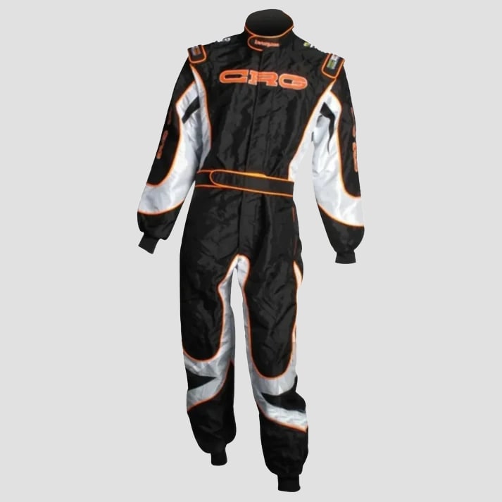 Black & White Pro Kart Racing Suit