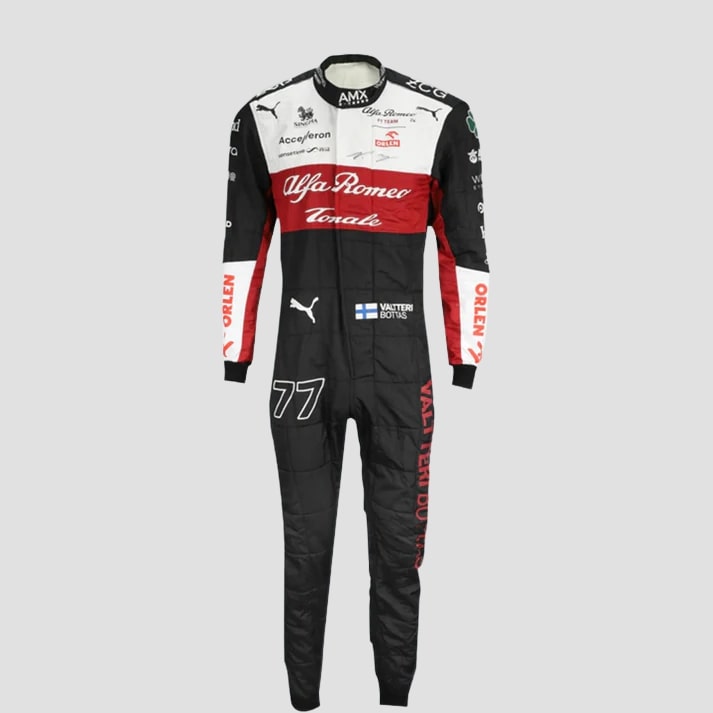 Black, White & Red Performance Racing Suit