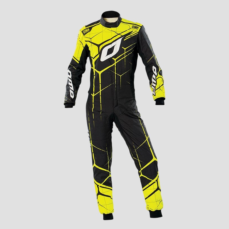 Black & Yellow Fully Sublimated Kart Racing Suit