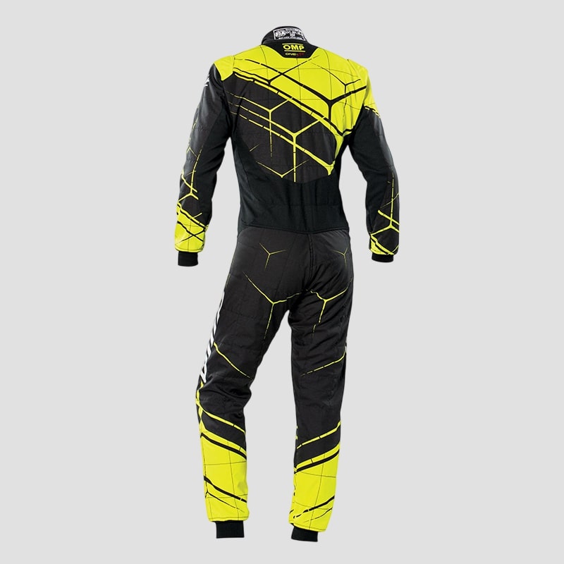 Black & Yellow Fully Sublimated Kart Racing Suit