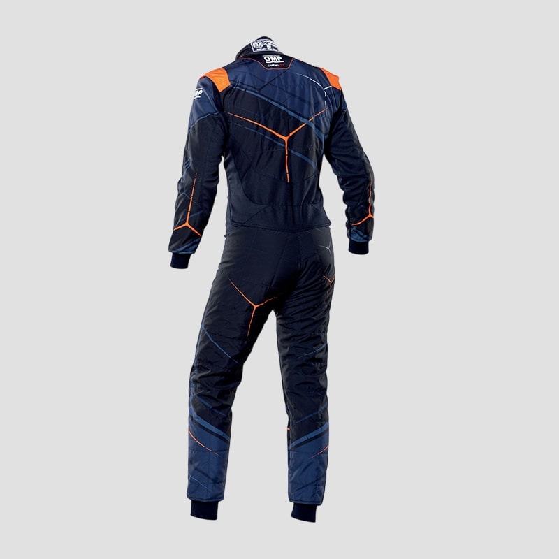Blue & Orange Fully-Sublimated Kart Racing Suit