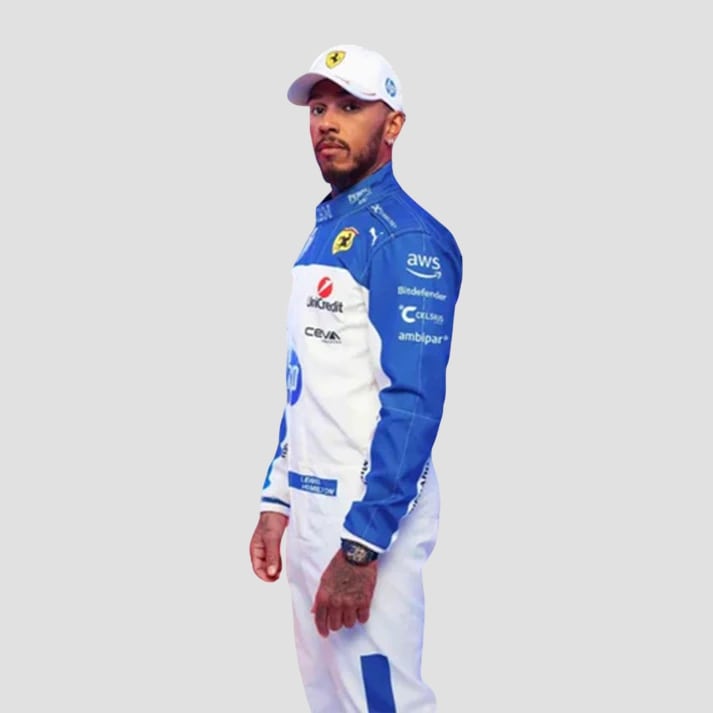 Blue & White Miami Edition Racing Suit