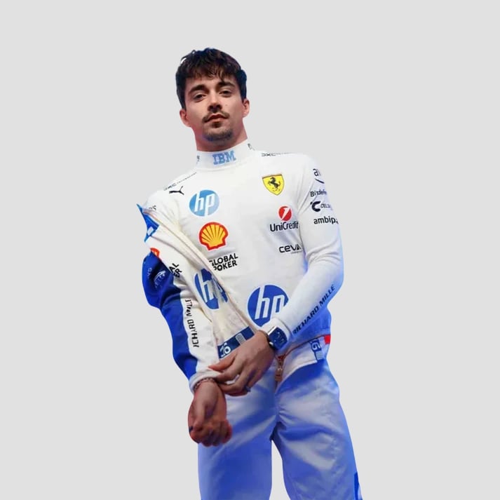 Blue & White Miami Style Racing Suit