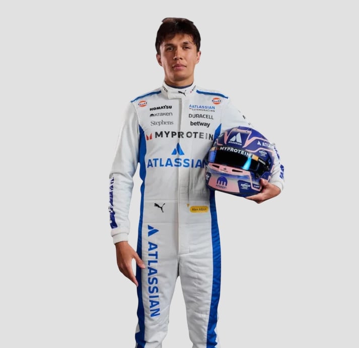Blue & White Performance Racing Suit Inspired by Pro Driver Style