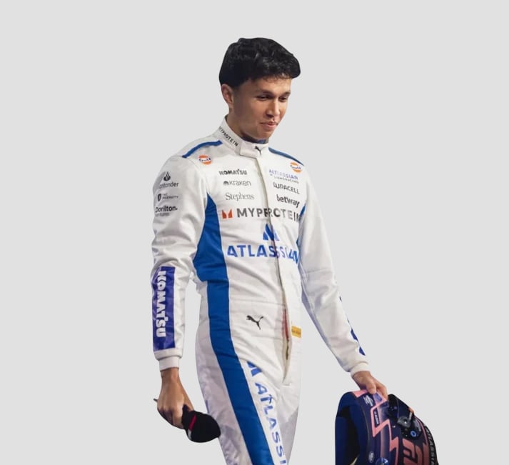 Blue & White Performance Racing Suit Inspired by Pro Driver Style