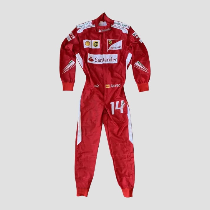 Classic Red Performance Racing Suit Inspired by Alonso