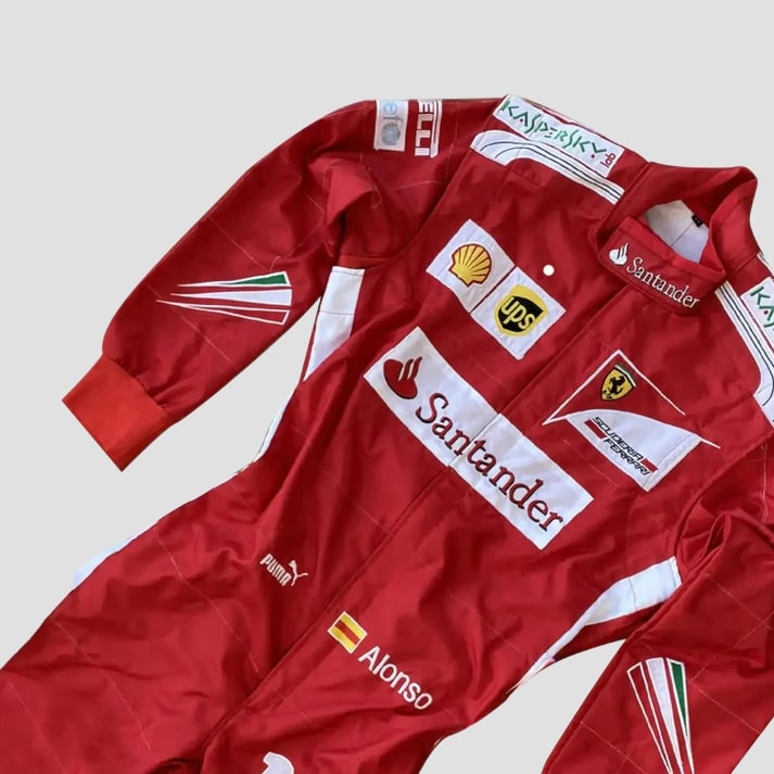 Classic Red Performance Racing Suit Inspired by Alonso