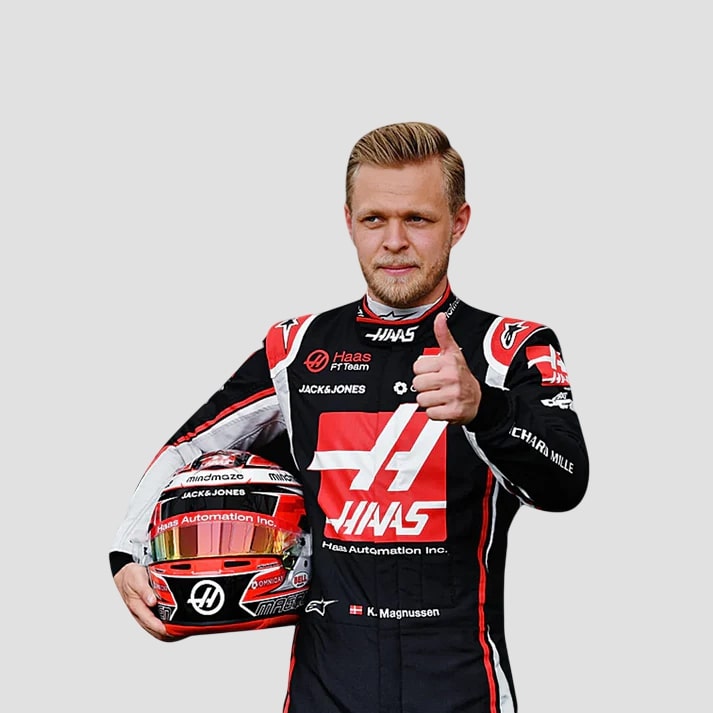 Kevin Magnussen Inspired Black & White Racing Suit