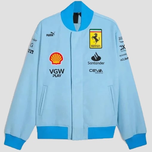 Light Blue Miami Racing Inspired Jacket