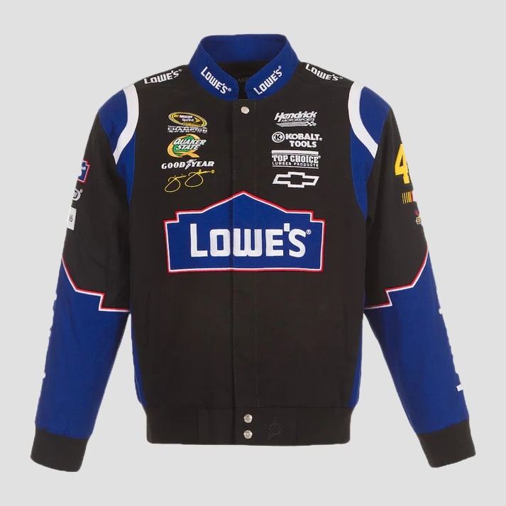 Men's Black Performance Twill Racing Style Jacket