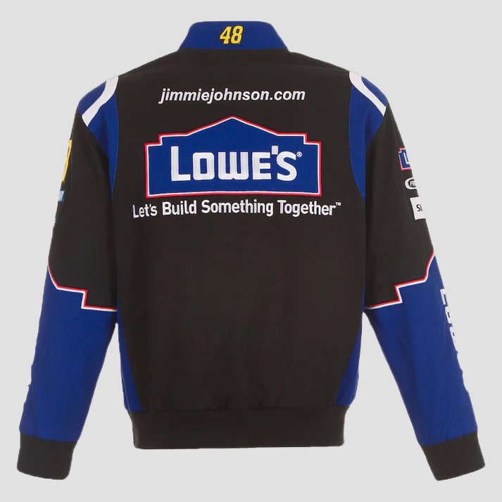 Men's Black Performance Twill Racing Style Jacket