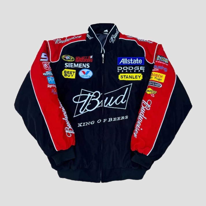 Men's Black & Red Racing Style Jacket