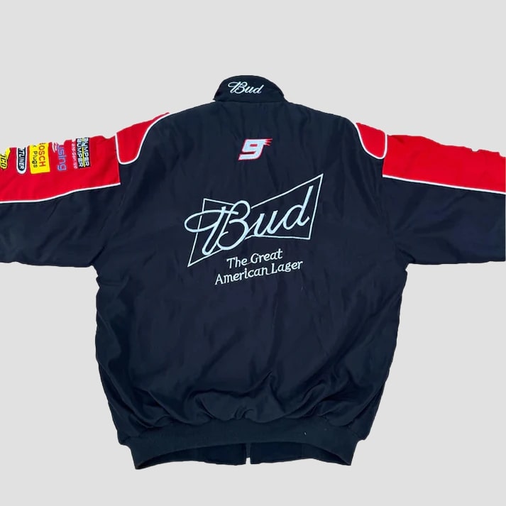 Men's Black & Red Racing Style Jacket