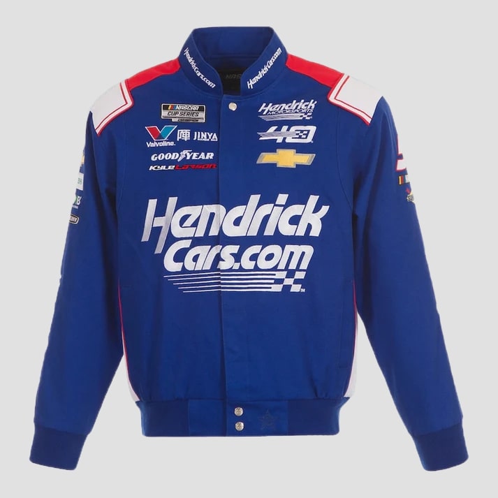 Men's Blue Twill Racing Style Jacket