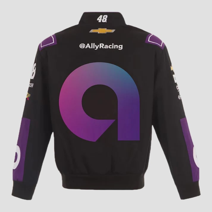Men's Premium Black Performance Twill Racing Style Jacket