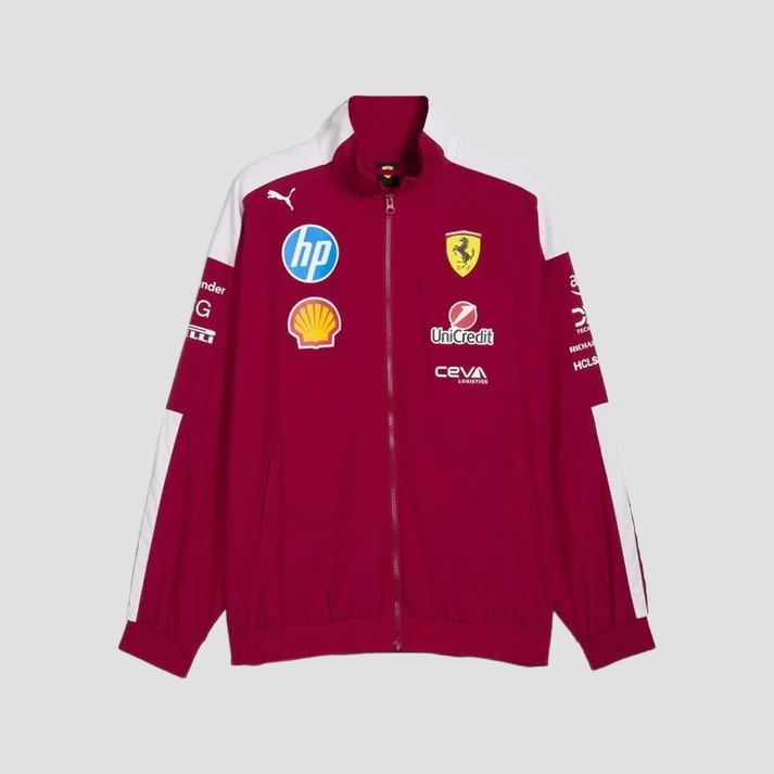 Men's Red & White Performance Racing Style Jacket