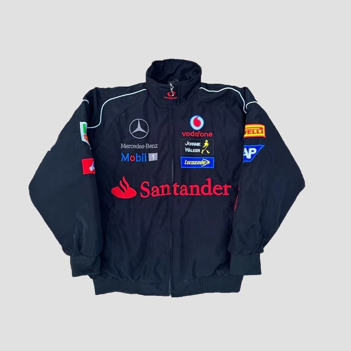 Men's Vintage Black & Red Racing Jacket