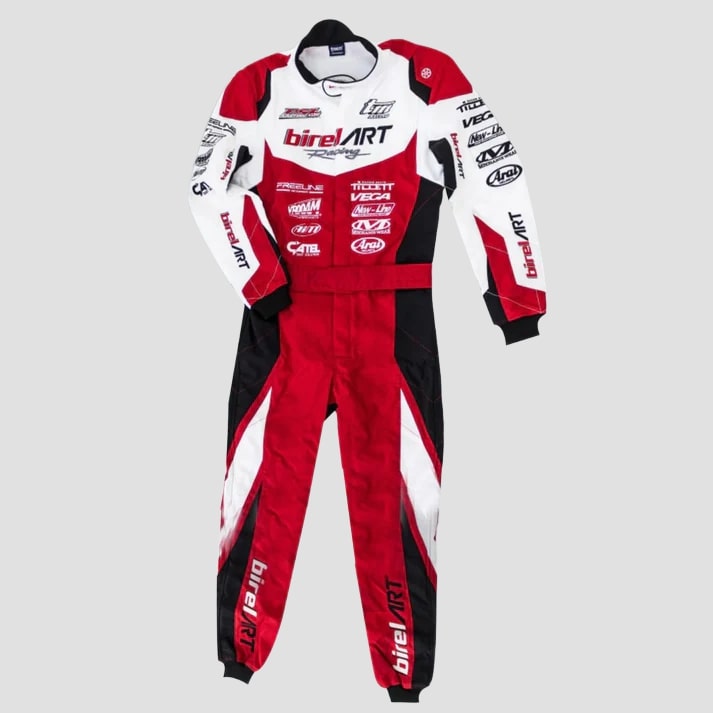 New Red & White Pro Kart Racing Suit