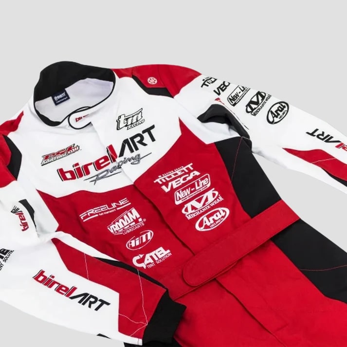 New Red & White Pro Kart Racing Suit