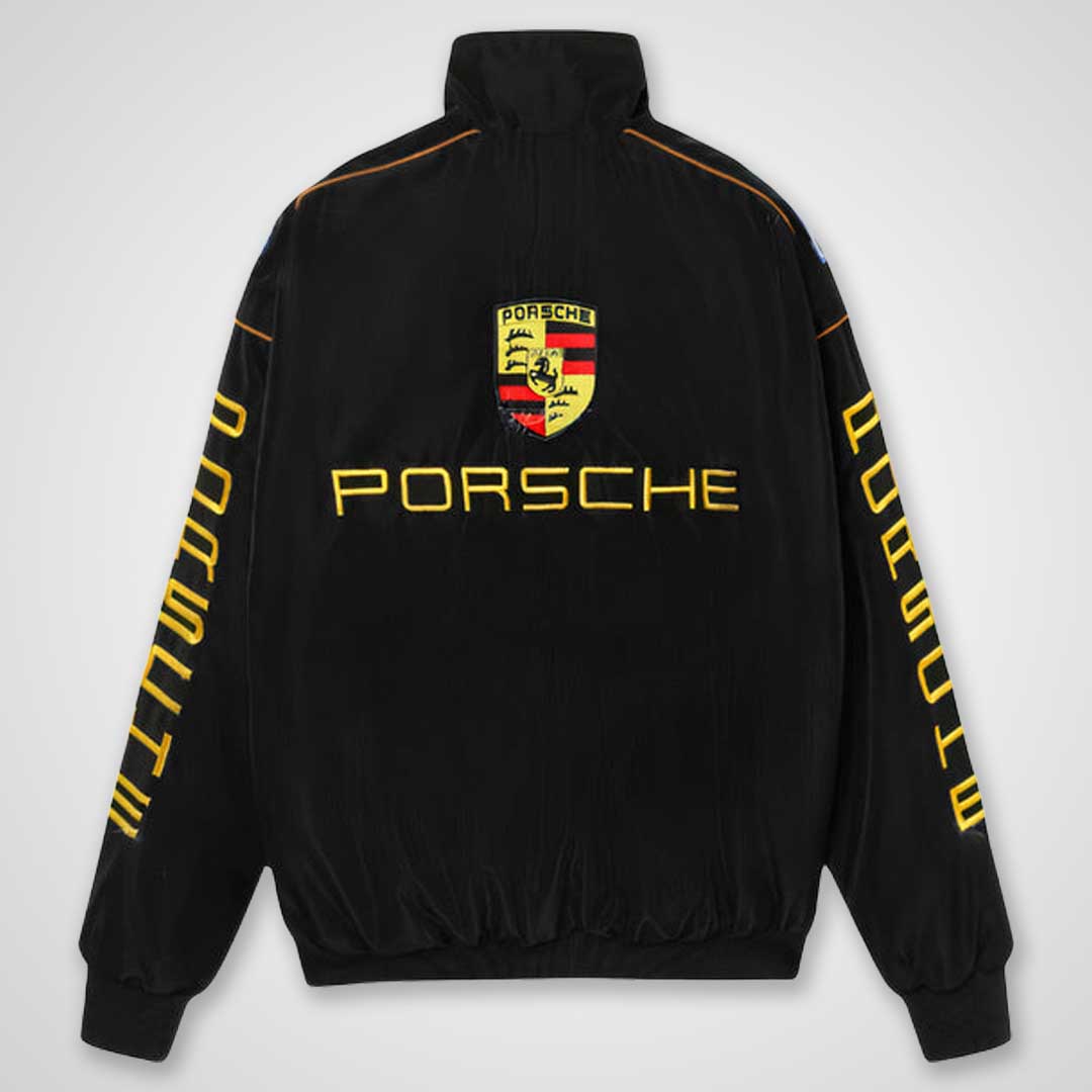 Black Vintage German Racing Jacket