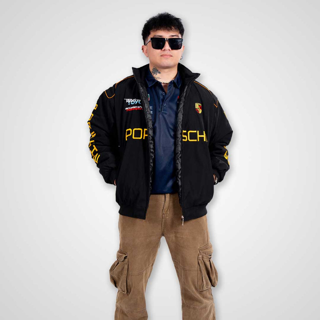 Black Vintage German Racing Jacket