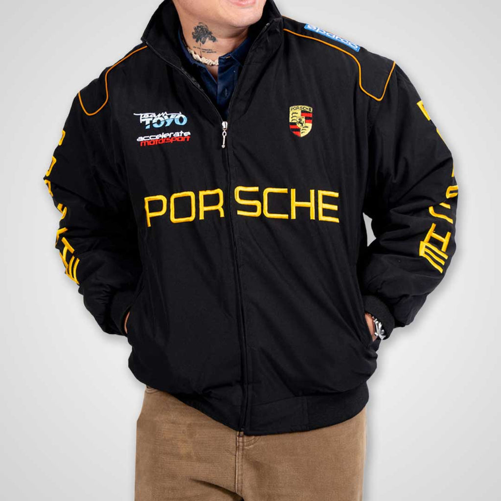 Black Vintage German Racing Jacket
