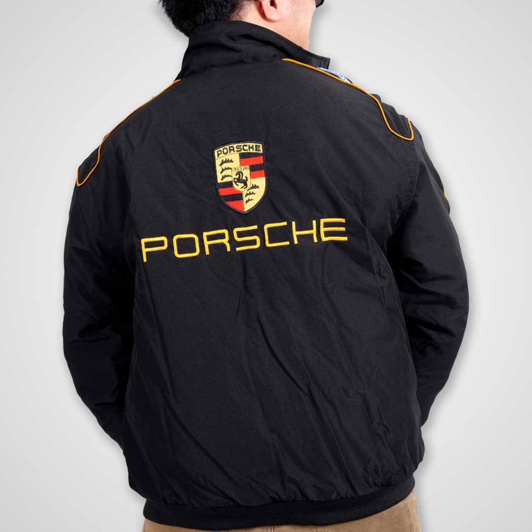 Black Vintage German Racing Jacket