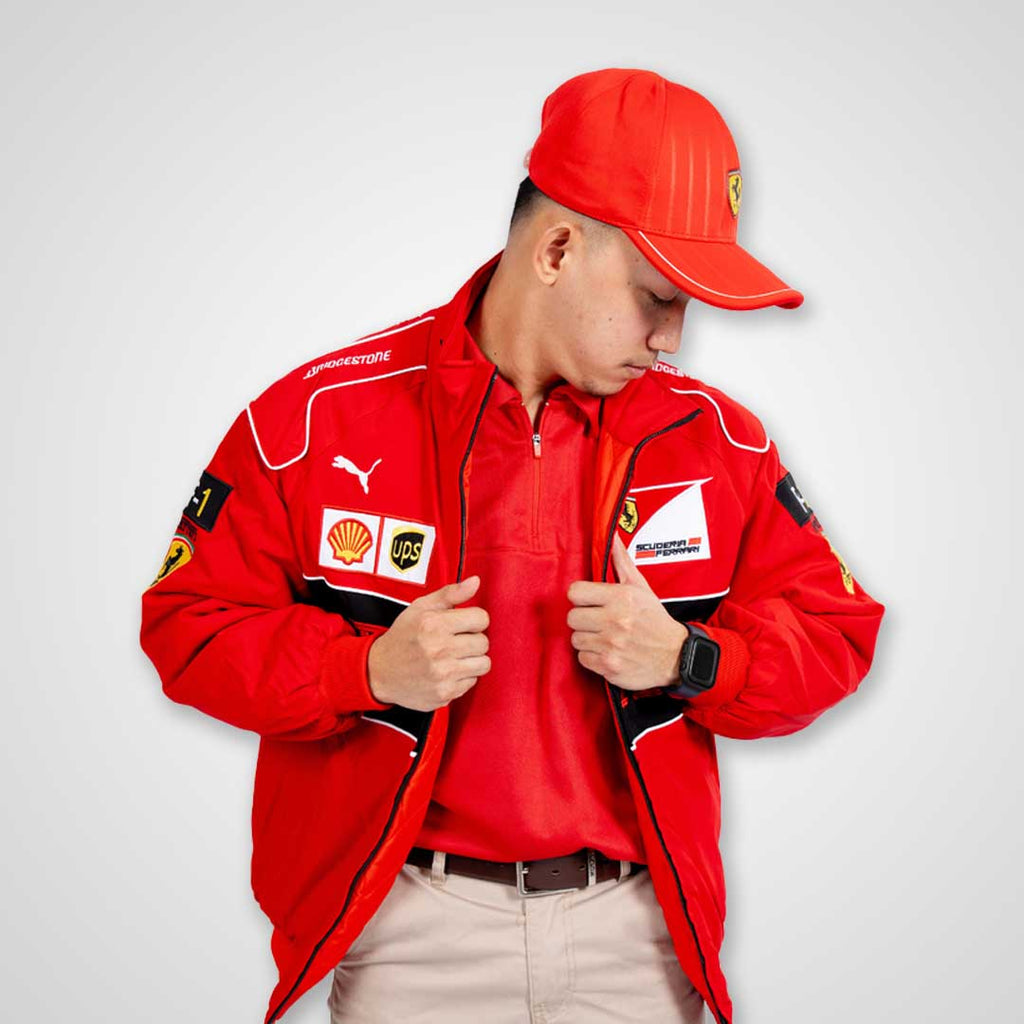 Red Italian Vintage Racing Jacket