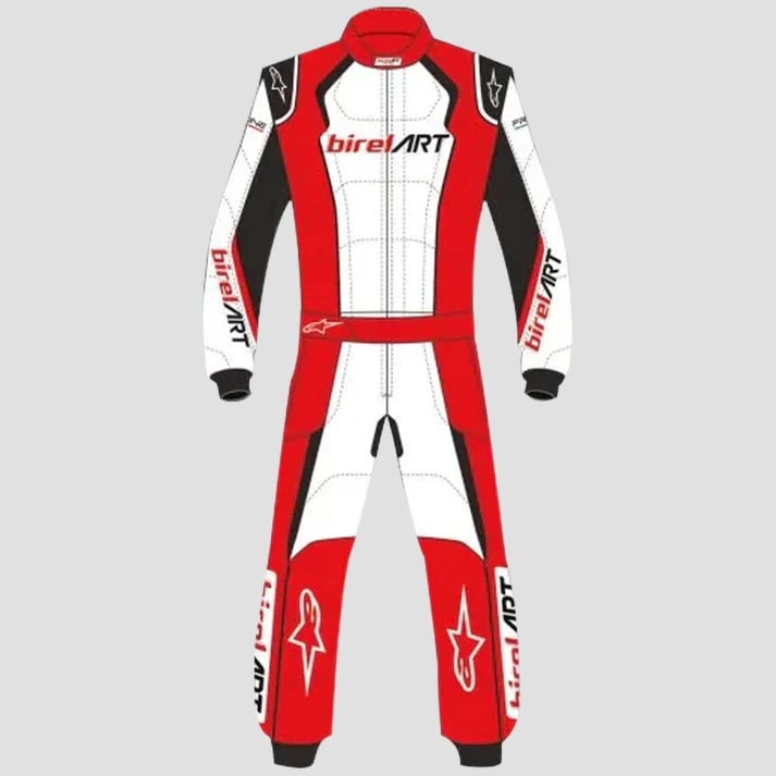 Red, White & Black Pro Kart Racing Suit