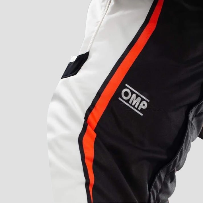Timeless Black & Orange Kart Racing Suit