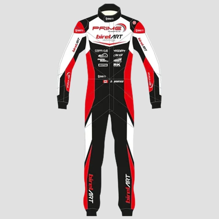 Timeless Red, White & Black Pro Kart Racing Suit