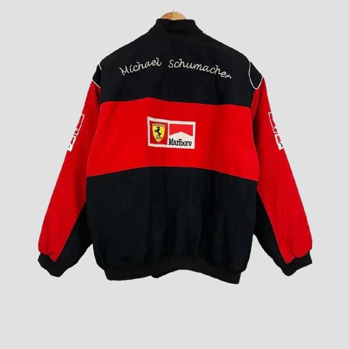 Vintage 1996 Black & Red Classic Motorsport Racing Jacket