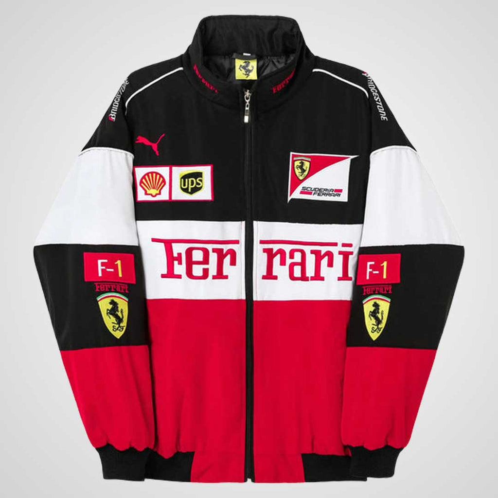 Red, White & Black Italian Vintage Racing Jacket