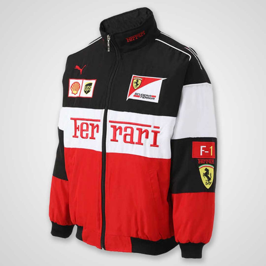 Red, White & Black Italian Vintage Racing Jacket