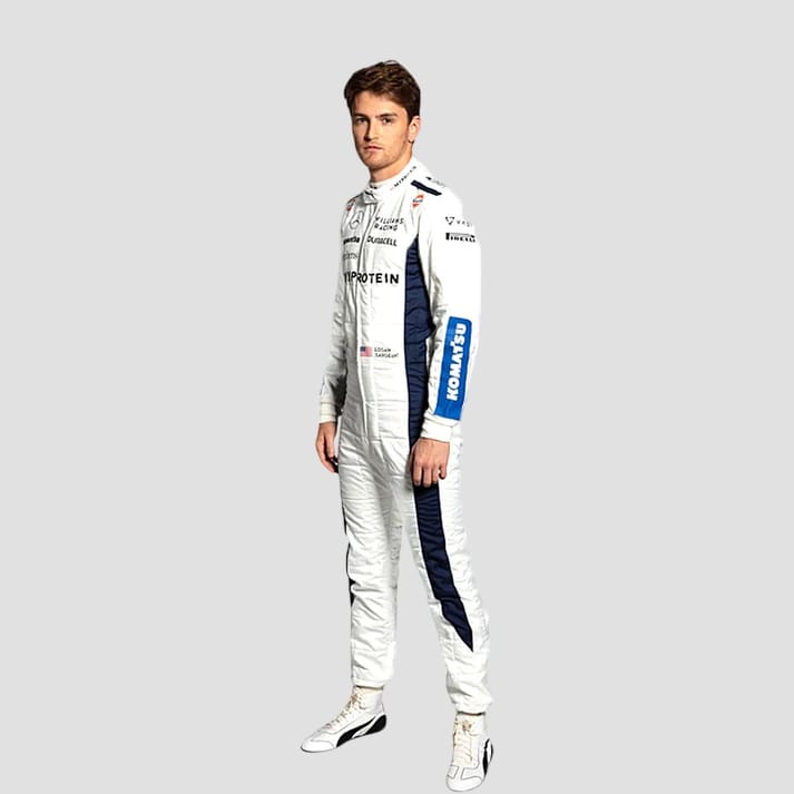 White Performance Racing Suit Inspired by Pro Driver Style