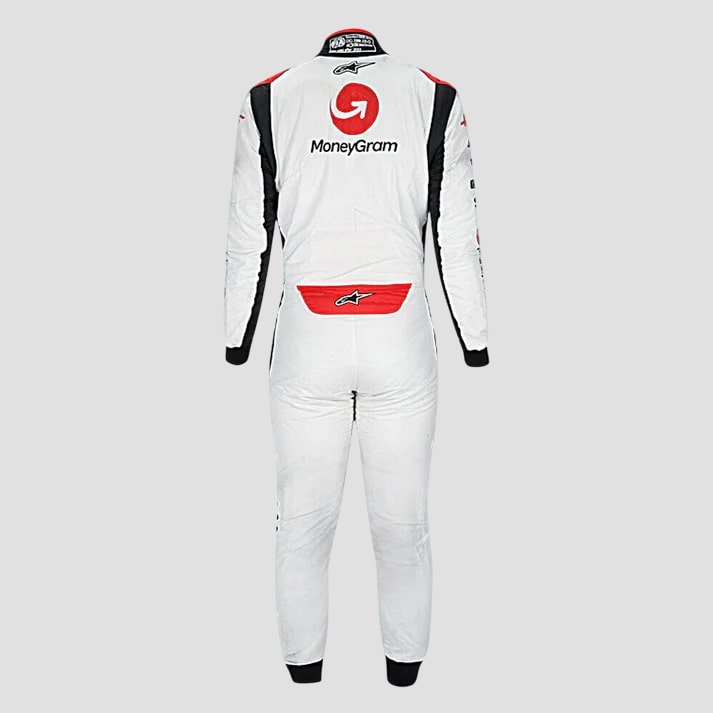White, Black and Red Performance Racing Suit