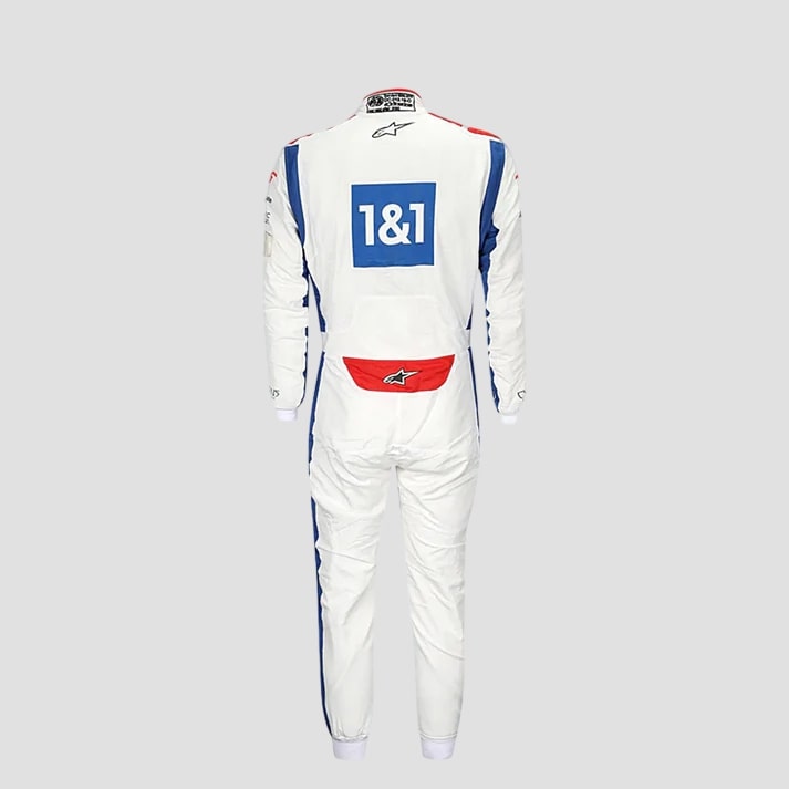 White, Blue and Red Performance Racing Suit